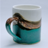 porcelain turquoise mug