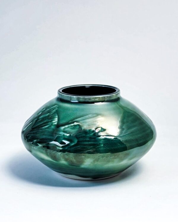 Oribe Textured Ikebana Vase - Image 2