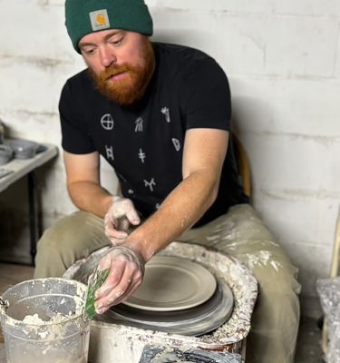 me in my pottery studio